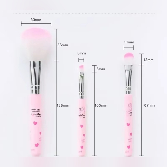Hello Kitty Make-Up Brushes Brand New Only One in Stock - Picture 2 of 3